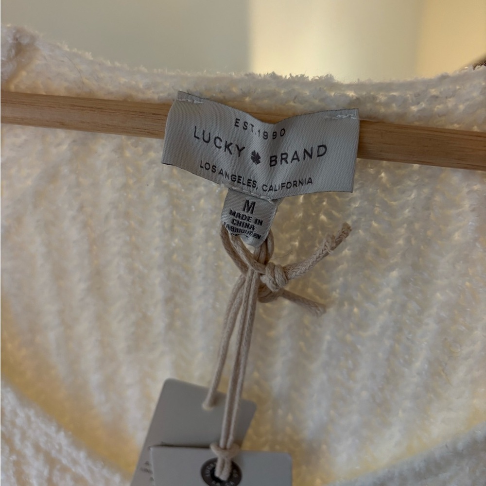 Lucky Ivory Knit V-Neck Sweater - Picture 4 of 5